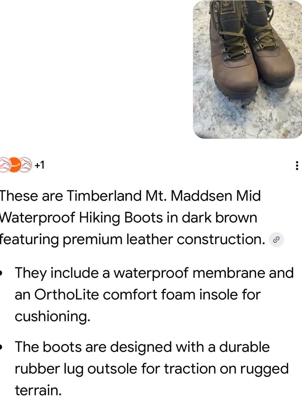 Timberland Brown and Black Leather Outdoor Boots